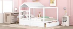 Full Size House Bed with Roof, Window and Drawer