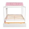 Full Size House Bed with Roof, Window and Drawer