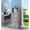 Storage 3 Door Cabinet with Shelf, Black