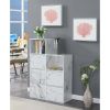 Storage 3 Door Cabinet with Shelf, Black